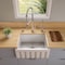 Alfi Brand 24" White Reversible Smooth / Fluted Sgl Bowl Fireclay Farm Sink AB2418HS-W - alternate 2